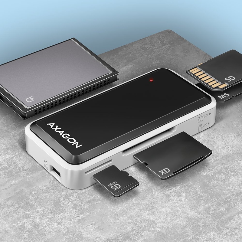 Axagon Mini USB SD/microSD/XD/CF/MS kártyaolvasó