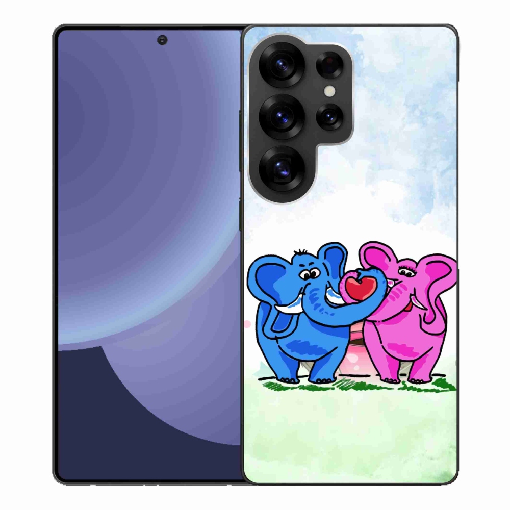 Gél borítás mmCase Samsung Galaxy S25 Ultra - szerelmes elefántok