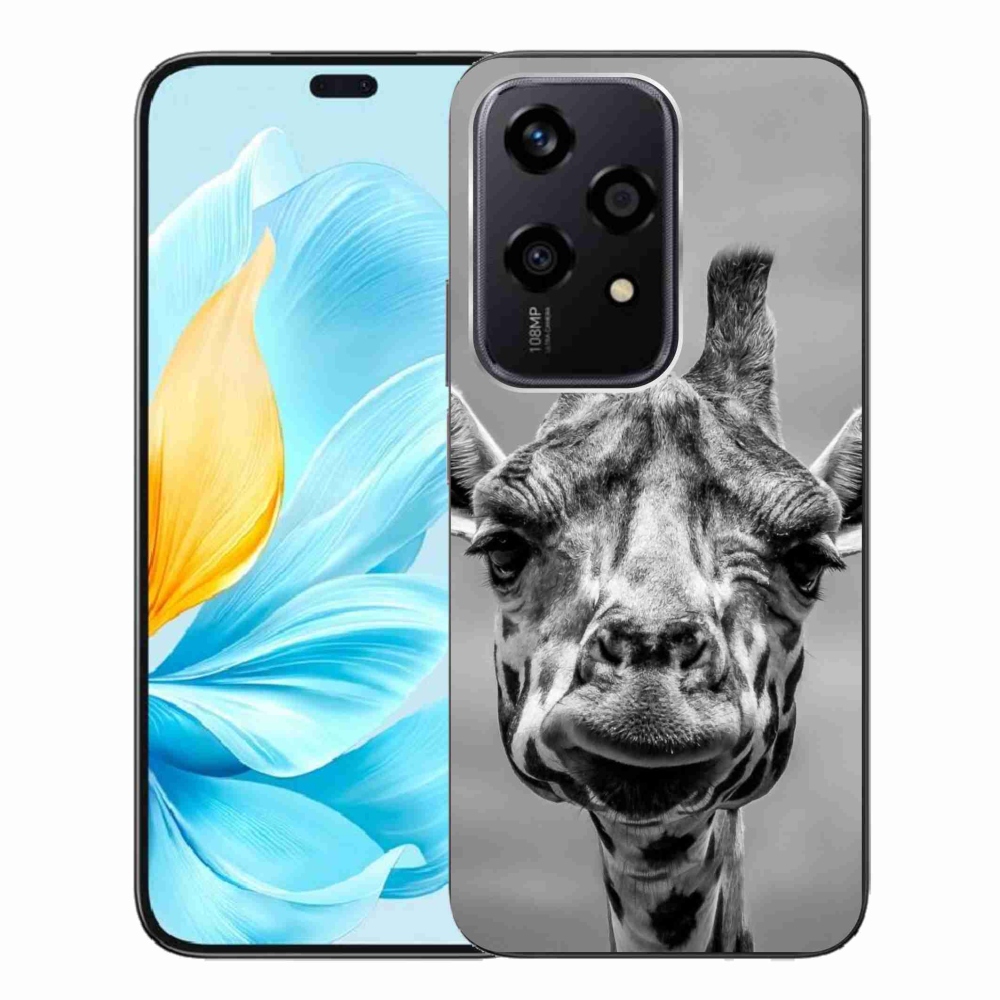 Zselés borítás mmCase a Honor 200 Lite 5G készülékhez - fekete-fehér zsiráf