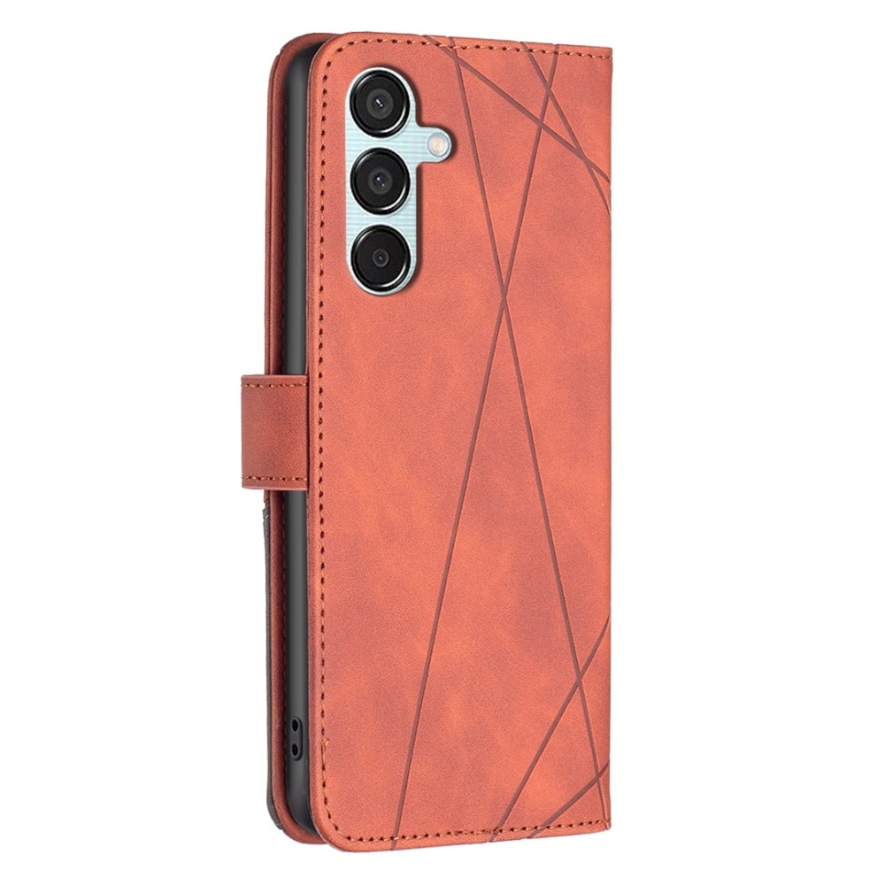 BINFEN könyvtáska Samsung Galaxy M15 5G - barna