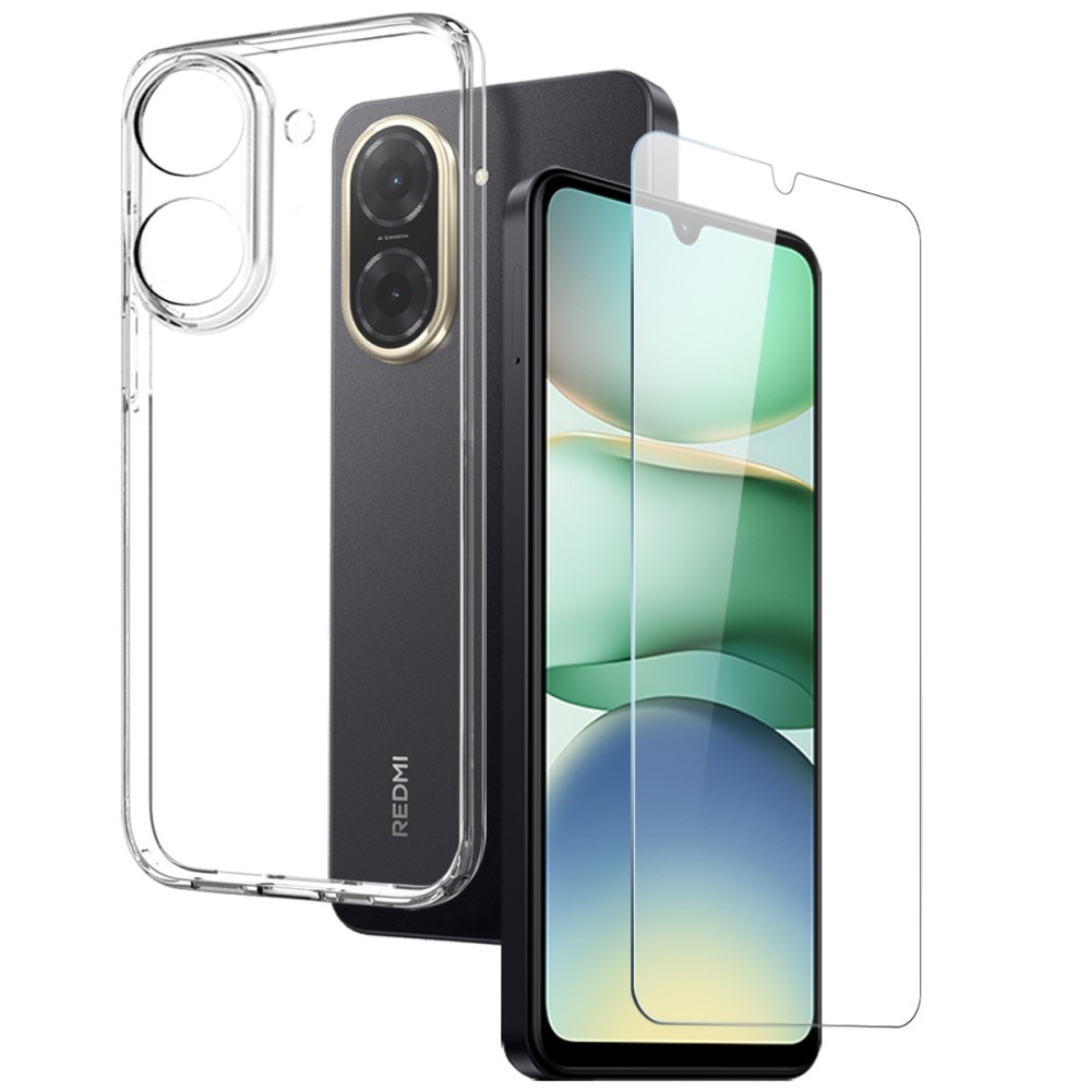 NORTHJO átlátszó zselés tok + edzett üveg Xiaomi Redmi A5 (171.7x77.8x8.3mm) - átlátszó