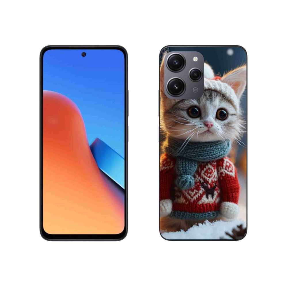 Gél borítás mmCase a Xiaomi Redmi 12-hez - cica pulóverben