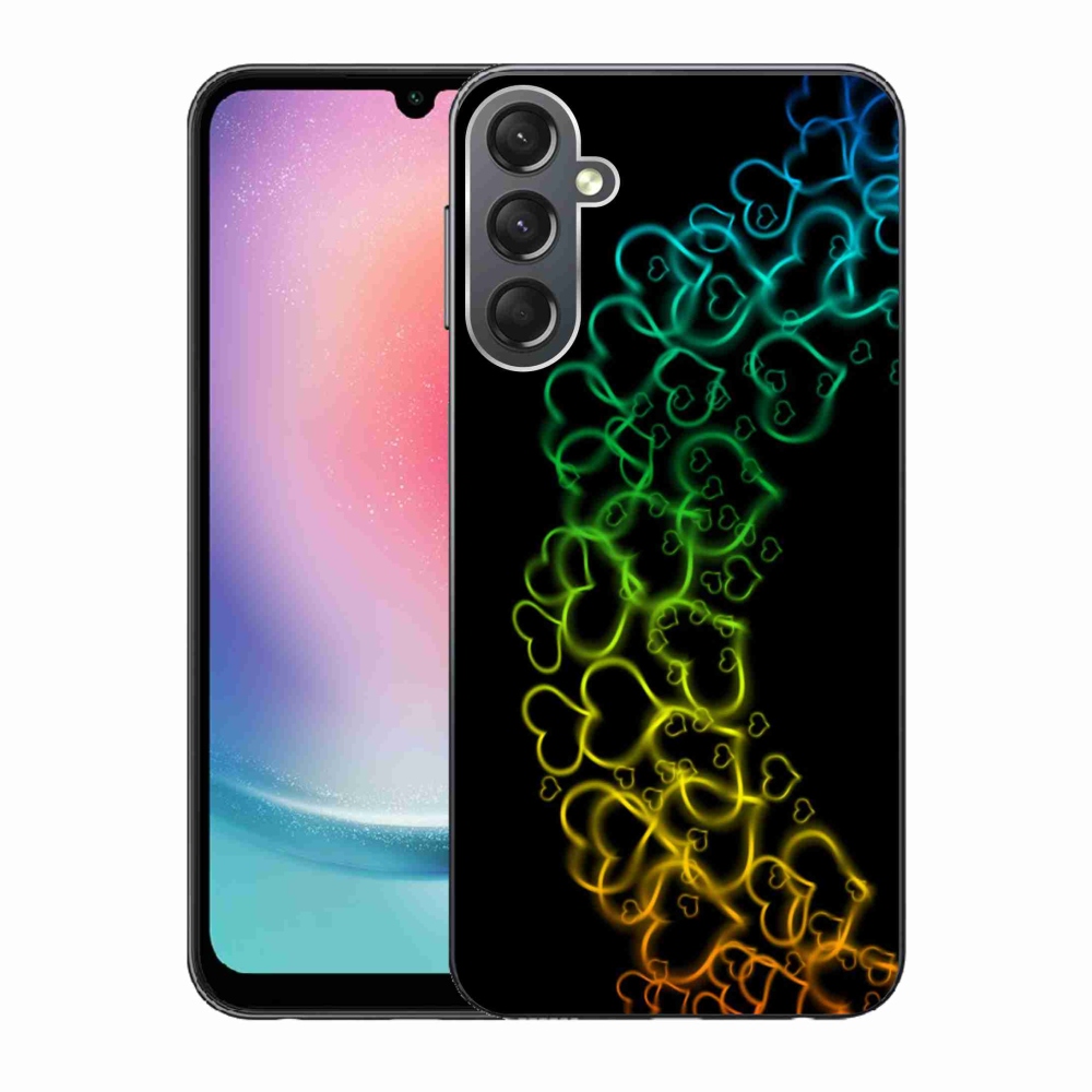 Zselés borítás mmCase Samsung Galaxy A24 készülékhez - színes szívek