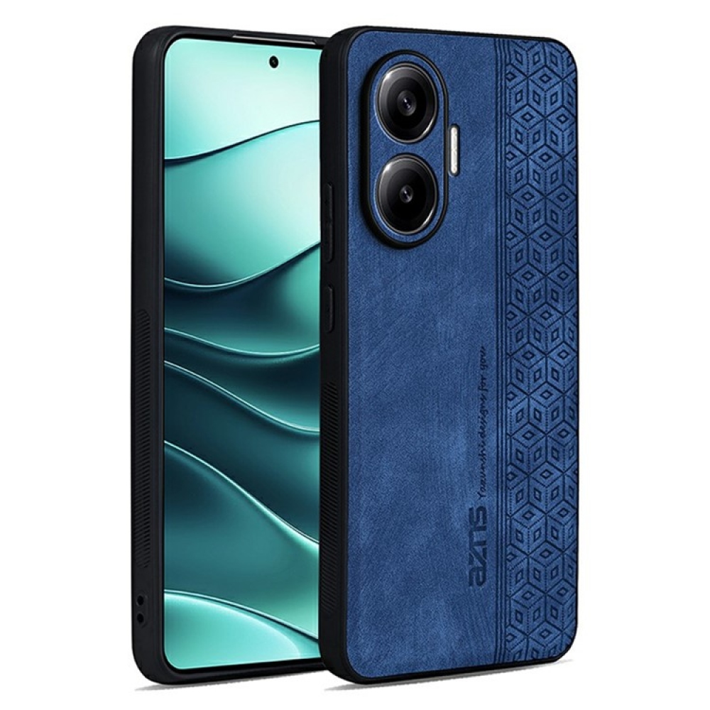 AZNS zselés tok PU bőrrel borítva a Xiaomi Poco F7 5G számára - kék