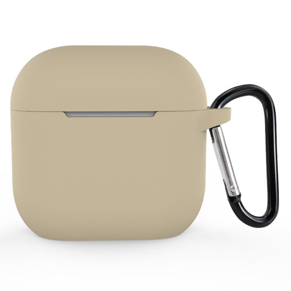 Hüvelyes szilikon tok Apple AirPods 4 készülékhez - bézs színű