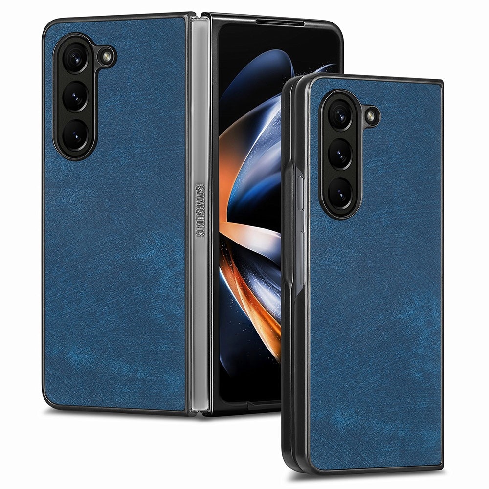 Vintage műanyag tok a Samsung Galaxy Z Fold5 5G készülékhez - kék