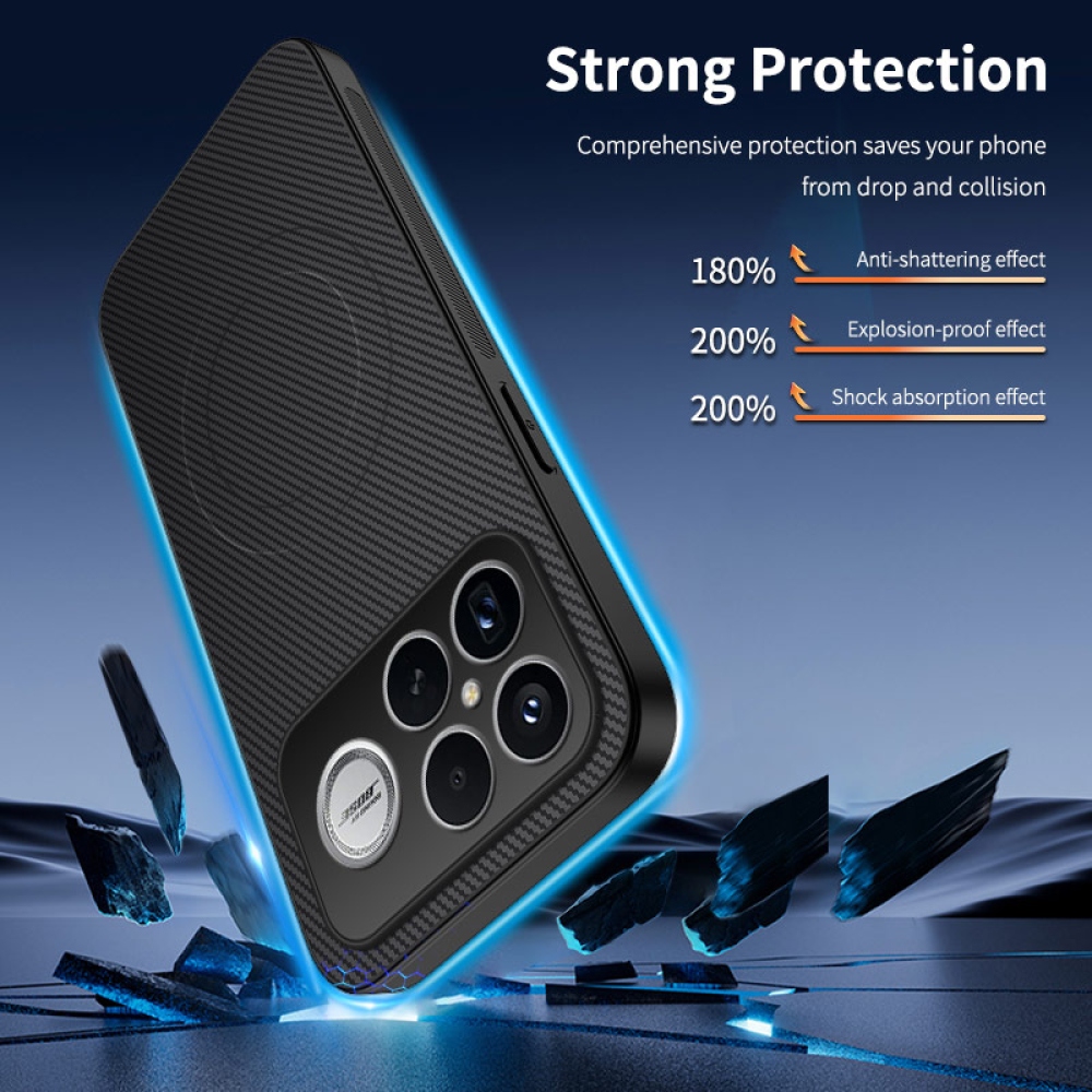 WLF zselés tok fix hátlappal és MagSafe a Xiaomi Poco F8 Ultra 5G számára - fekete