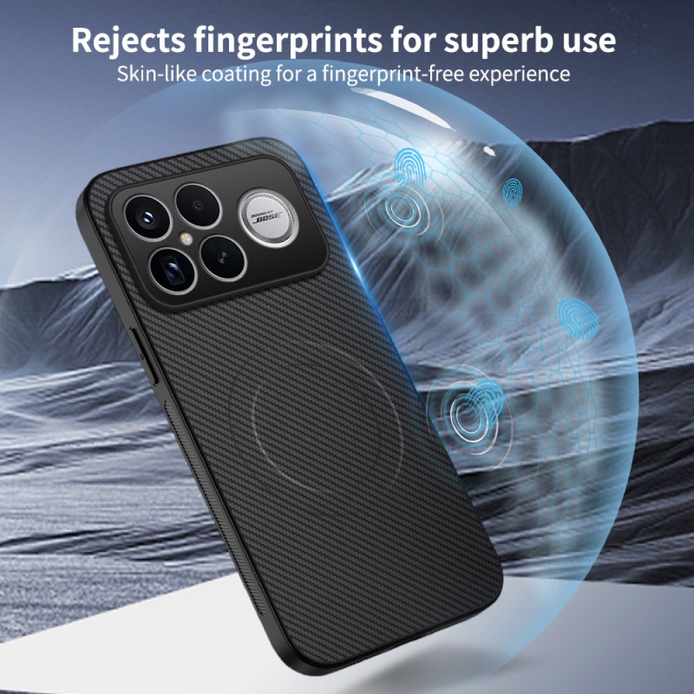 WLF zselés tok fix hátlappal és MagSafe a Xiaomi Poco F8 Ultra 5G számára - fekete