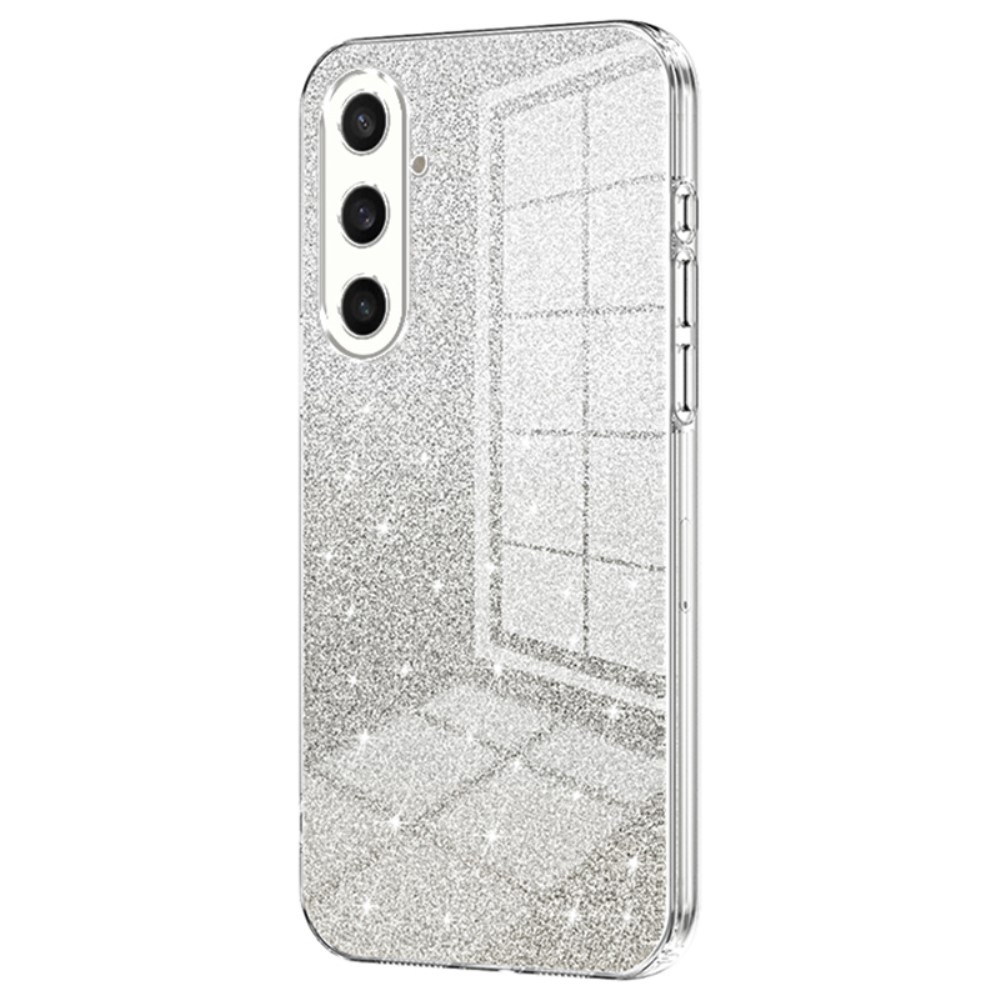 Vágott zselés csillogó tok Samsung Galaxy S23 FE - átlátszó