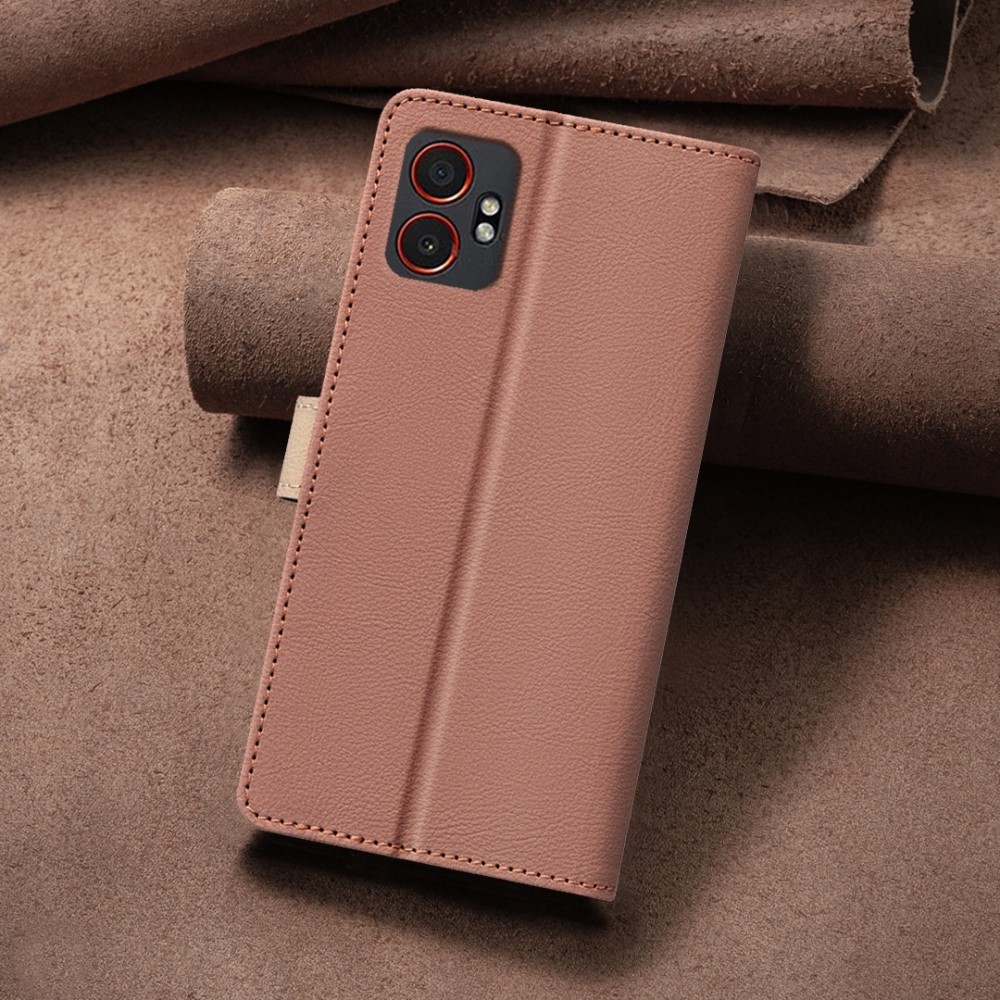BNF DUO könyvtáska Samsung Galaxy Xcover 7 Pro készülékhez - barna