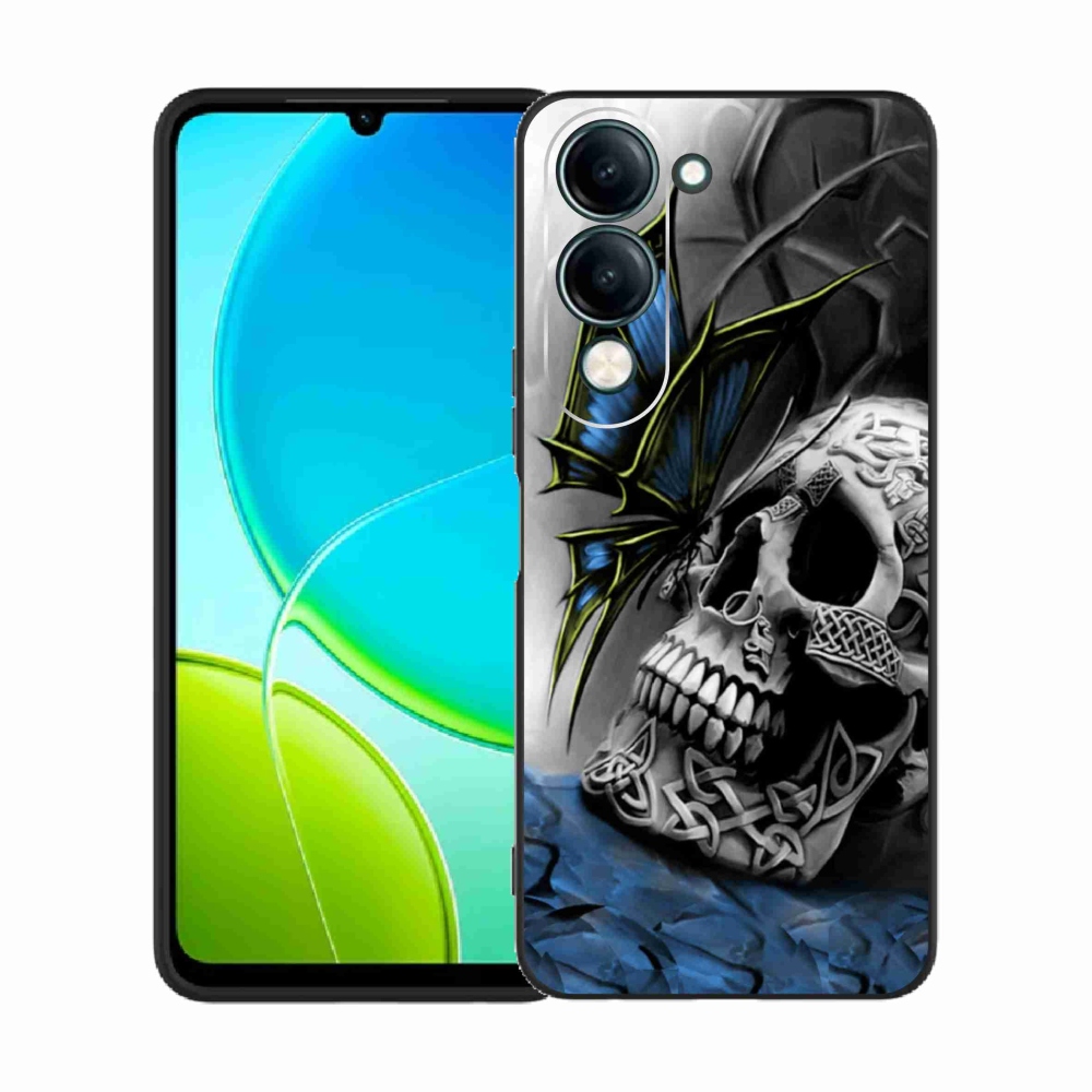 Gél borítás mmCase a Vivo Y29s 5G-n - pillangó és koponya
