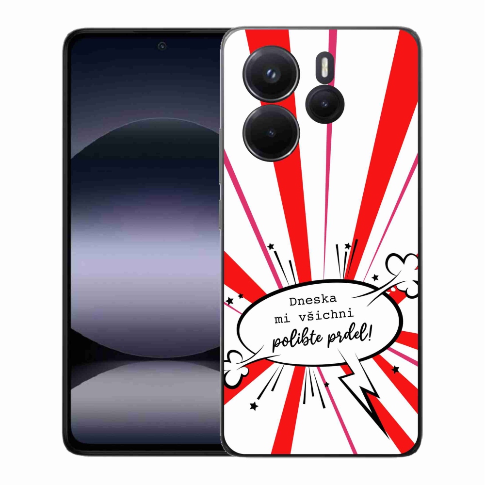 Gél borító mmCase a Xiaomi Redmi Note 14-hez - vicces szöveg 15 fehér háttérrel