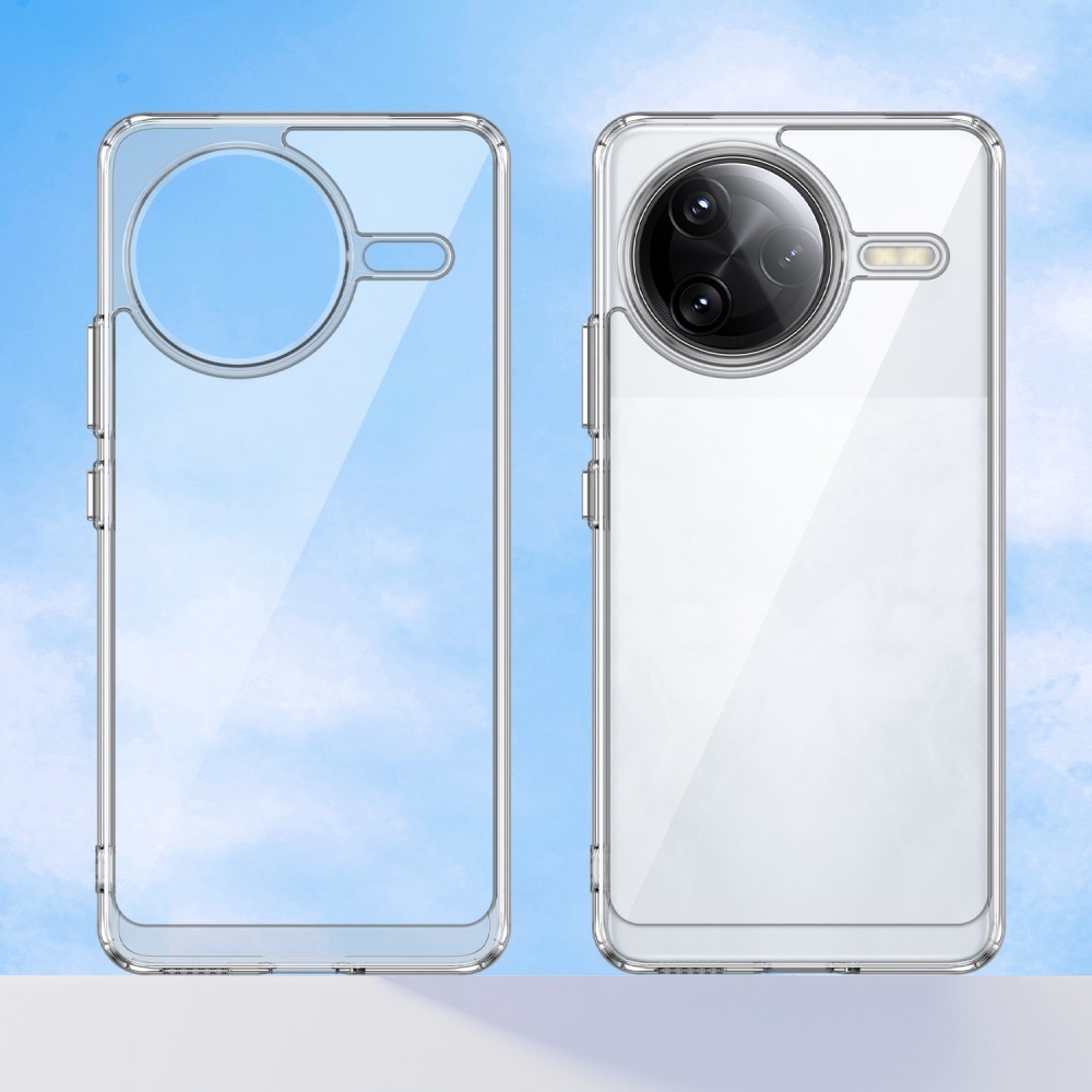 Gél tok kemény hátlappal a Xiaomi Poco F7 Ultra számára - átlátszó
