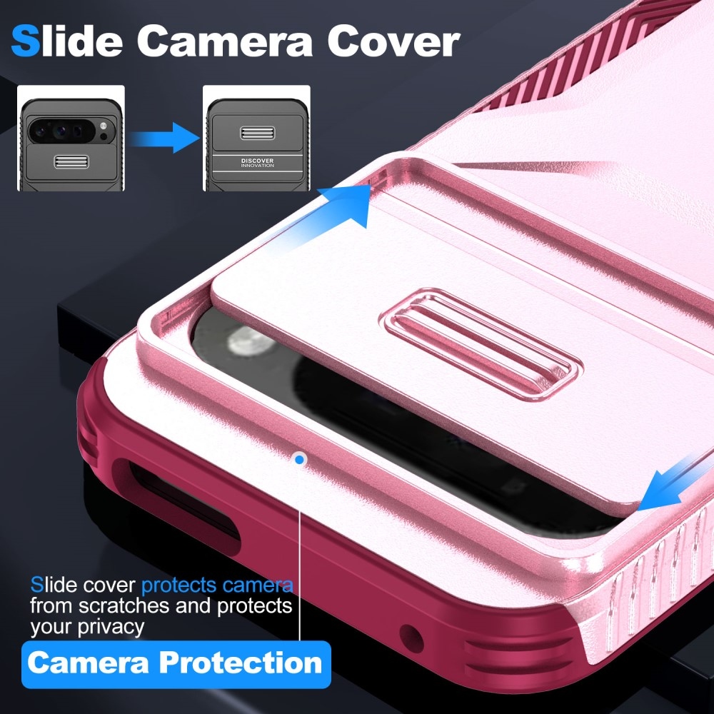 Fedél ellenálló borítás a Google Pixel 9 Pro XL-hez - rózsaszín/rózsaszín