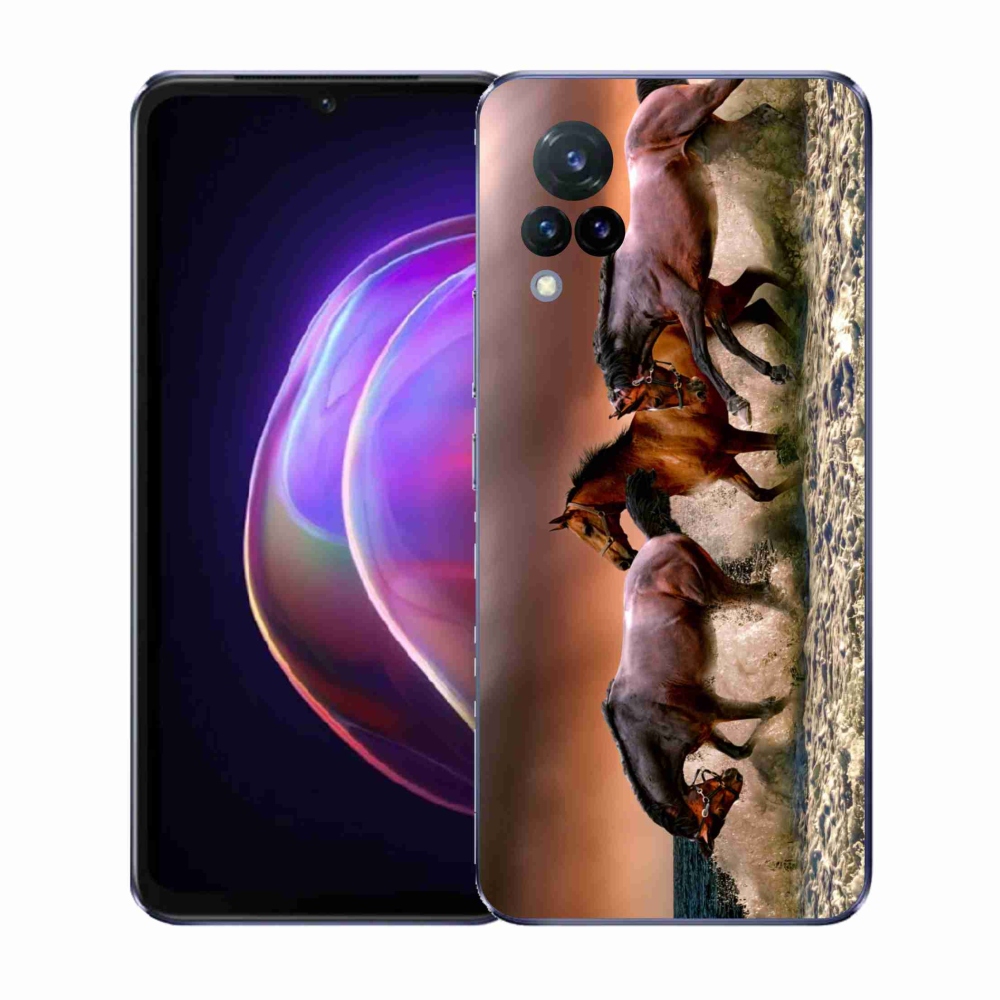 Gél borítás mmCase a Vivo V21 4G/5G készülékre - lovak 1