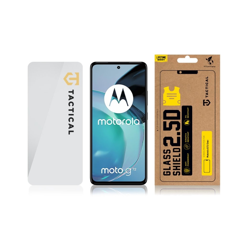 Taktikai üvegpajzs 2.5D üveg a Motorola G72 számára Tiszta