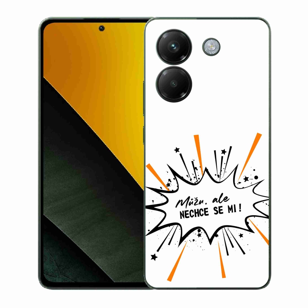 Gél borító mmCase a Xiaomi Poco M7 Pro 5G-hez - vicces szöveg 11 fehér háttér