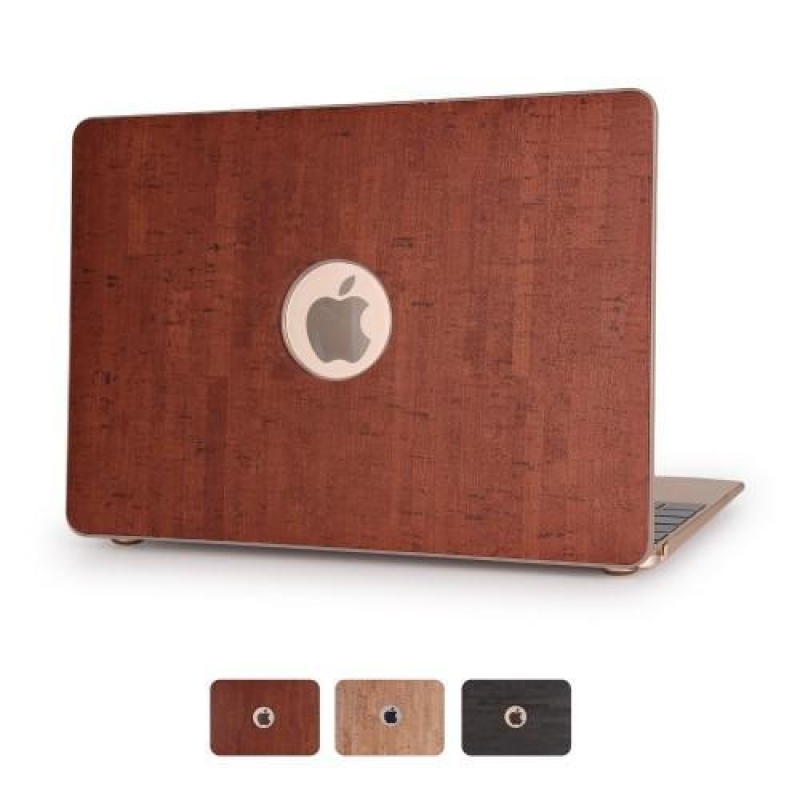 Woody műanyag tok PU bőrrel MacBook Air 13.3 - barna színben