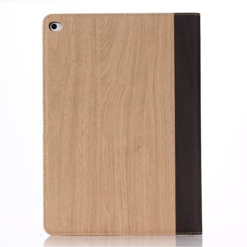 Woody PU bőr tok iPad Air 2 készülékhez - világosbarna