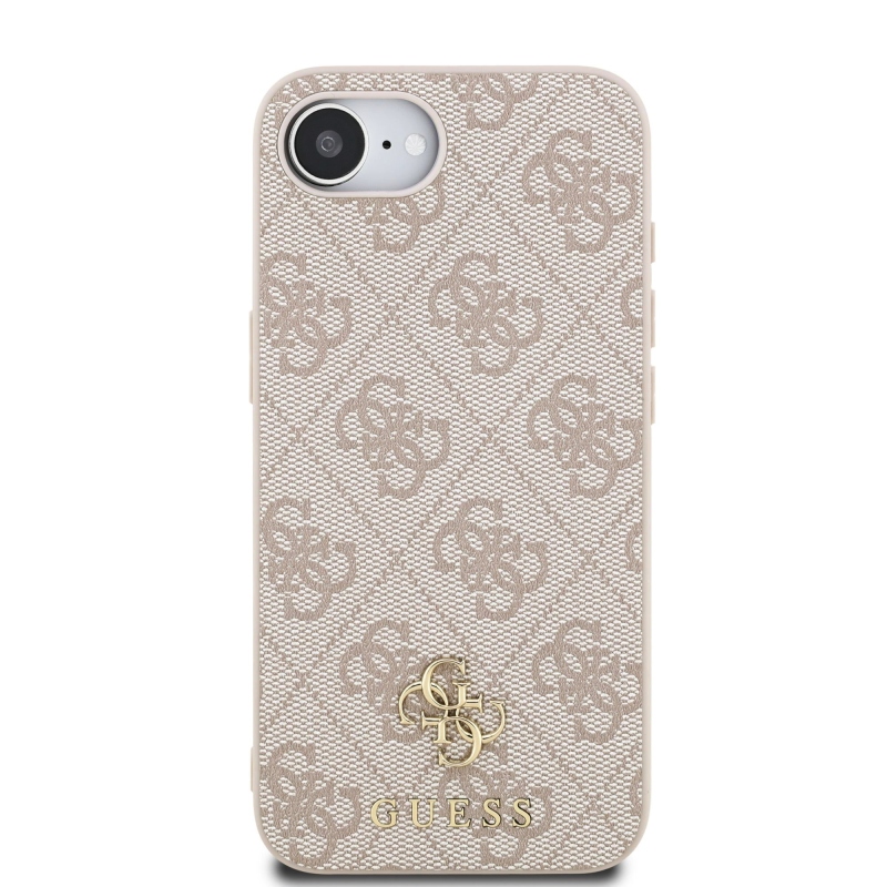 Guess PU 4G kis fém logós MagSafe hátlap iPhone 16e rózsaszínű iPhone 16e számára