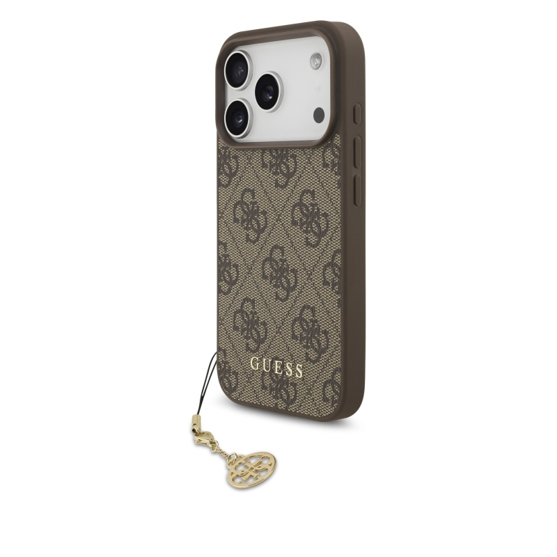 Guess 4G Charm hátlap iPhone 17 Pro iPhone 17 Pro tónusú barna hátlaphoz