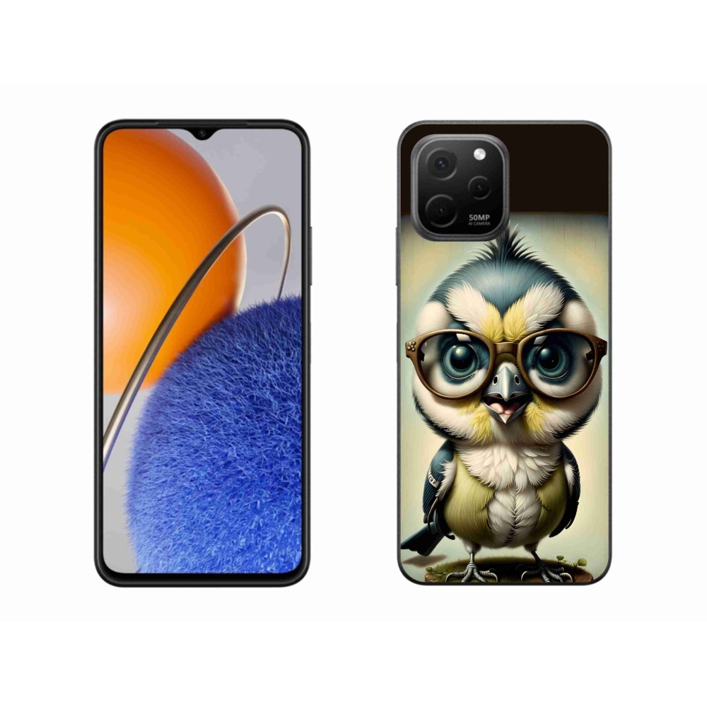 Gél borítás mmCase a Huawei Nova Y61-hez - kölyök szemüveggel