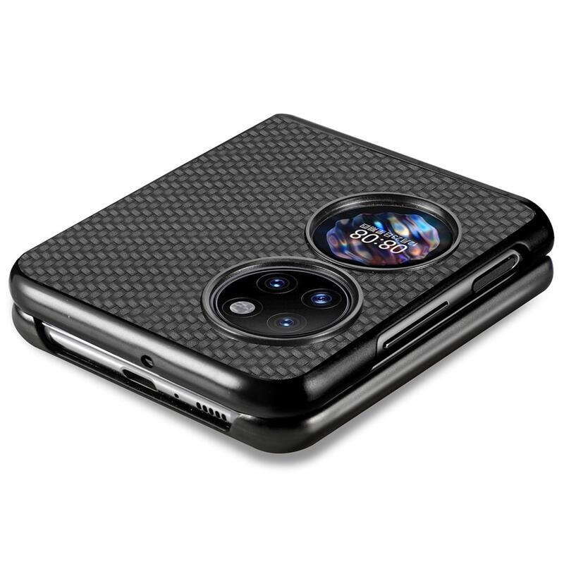 Szövött, texturált műanyag borítás a Huawei P50 Pocket készülékhez - fekete