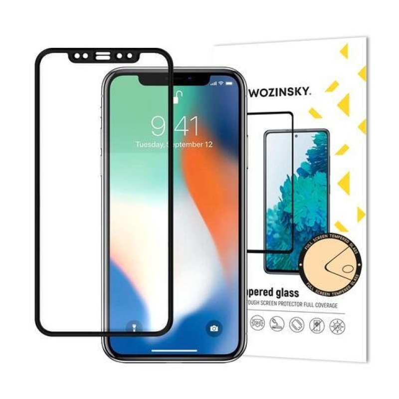 Wozinsky teljes képernyős edzett üveg iPhone 12 Pro Max készülékhez - fekete