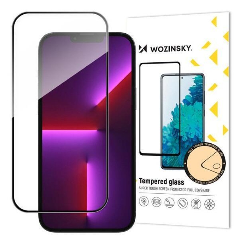 Wozinsky teljes képernyős edzett üveg iPhone 14 Pro Max készülékhez - fekete