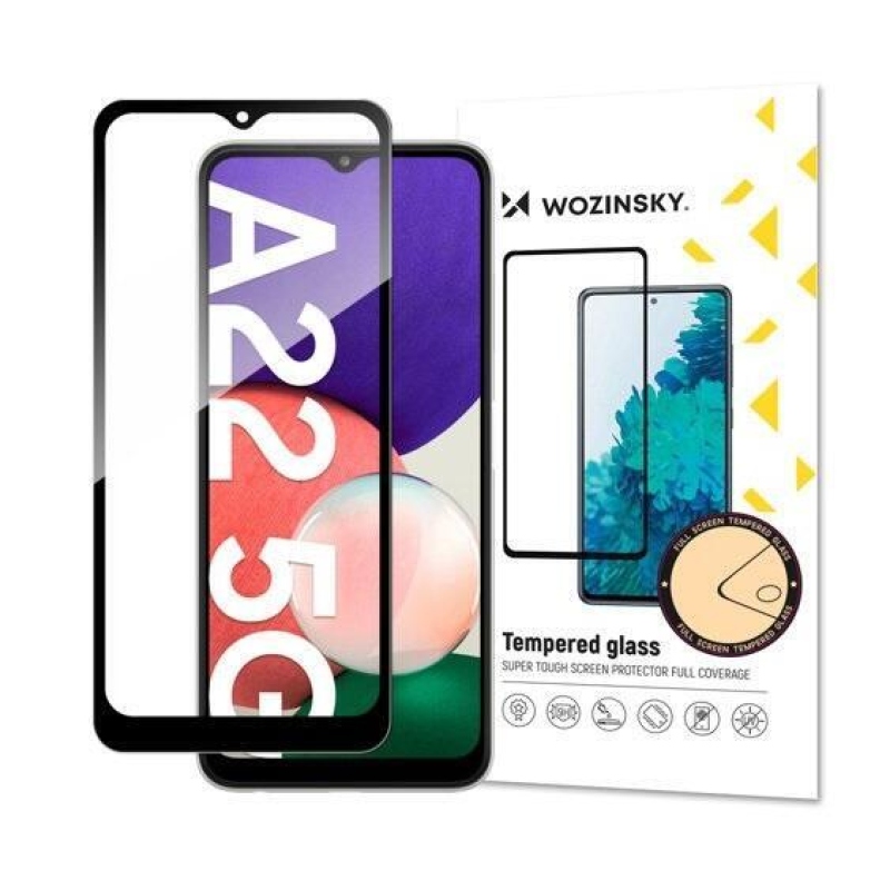 Wozinsky teljes képernyő edzett üveg a Samsung Galaxy A22 5G - fekete