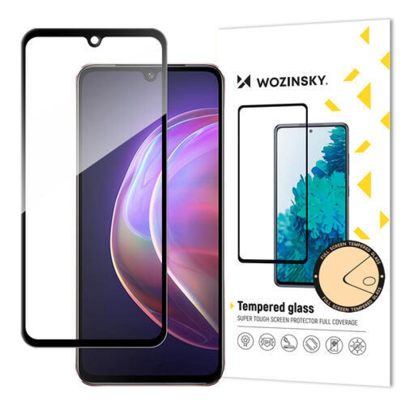 Wozinsky teljes képernyős edzett üveg a Vivo V21-en - fekete
