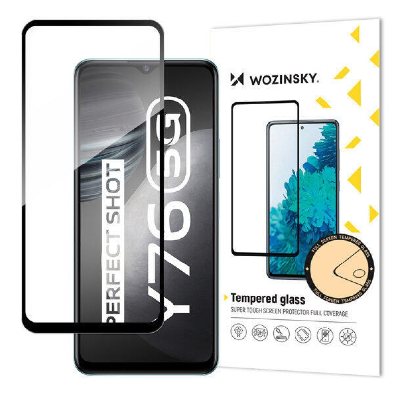 Wozinsky teljes képernyő edzett üveg a Vivo Y76 5G-n - fekete
