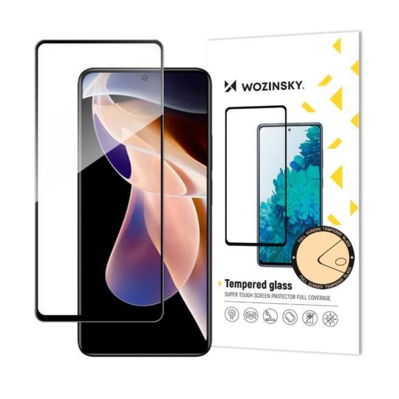 Wozinsky teljes képernyő edzett üveg Xiaomi Redmi Note 11 Pro/11 Pro+ - fekete