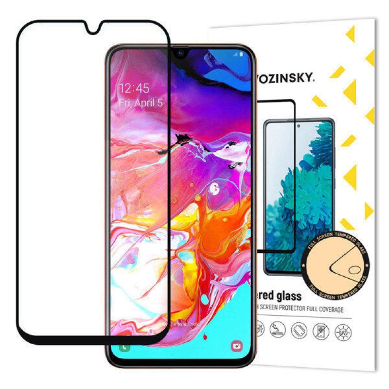 Wozinsky teljes képernyőre edzett üveg Samsung Galaxy A70 - fekete