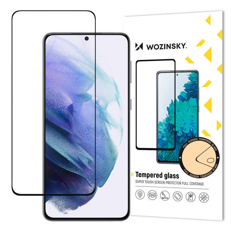 Wozinsky teljes képernyő edzett üveg Samsung Galaxy S21 5G - fekete