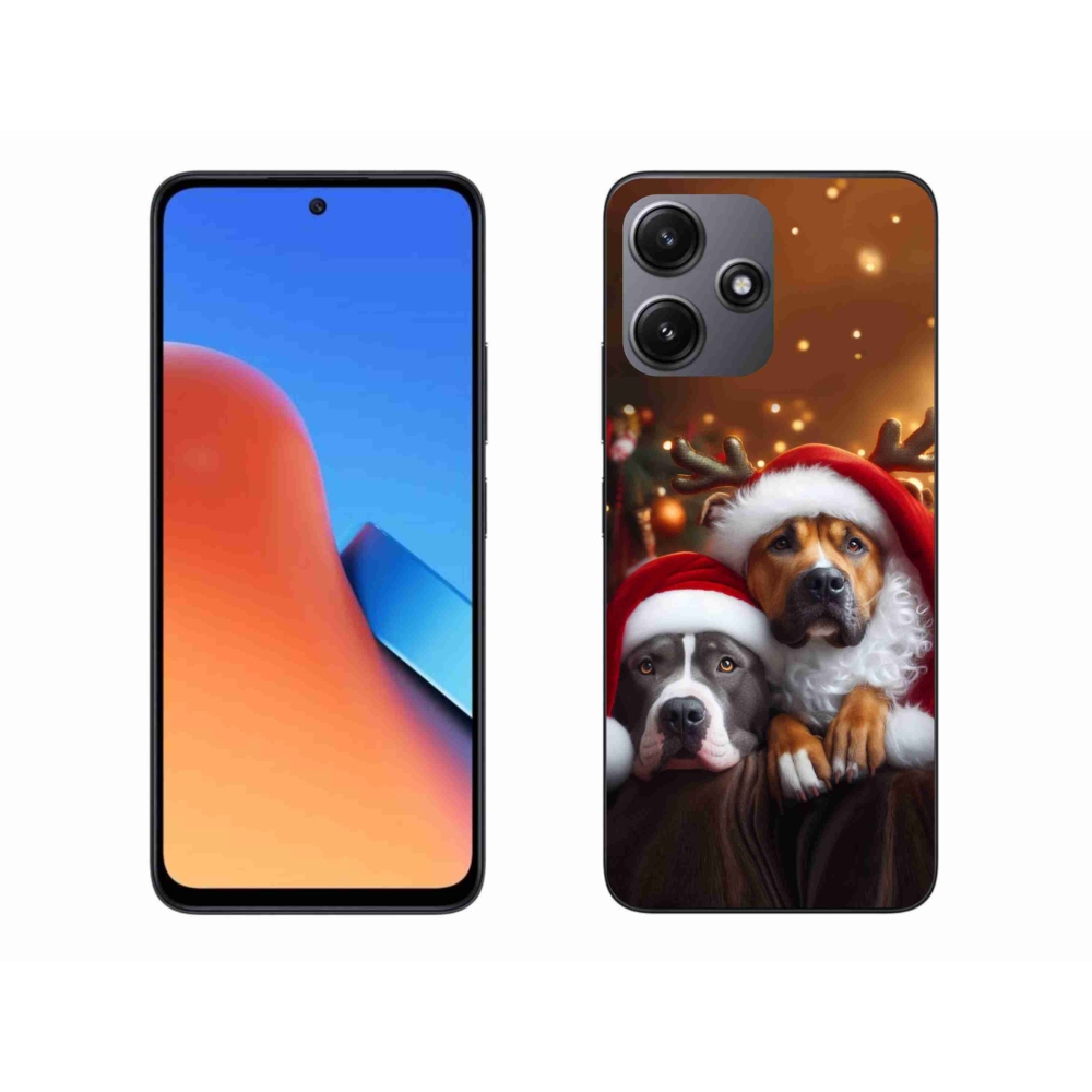 Gél borító mmCase a Xiaomi Redmi 12 5G számára - Karácsonyi kutyák