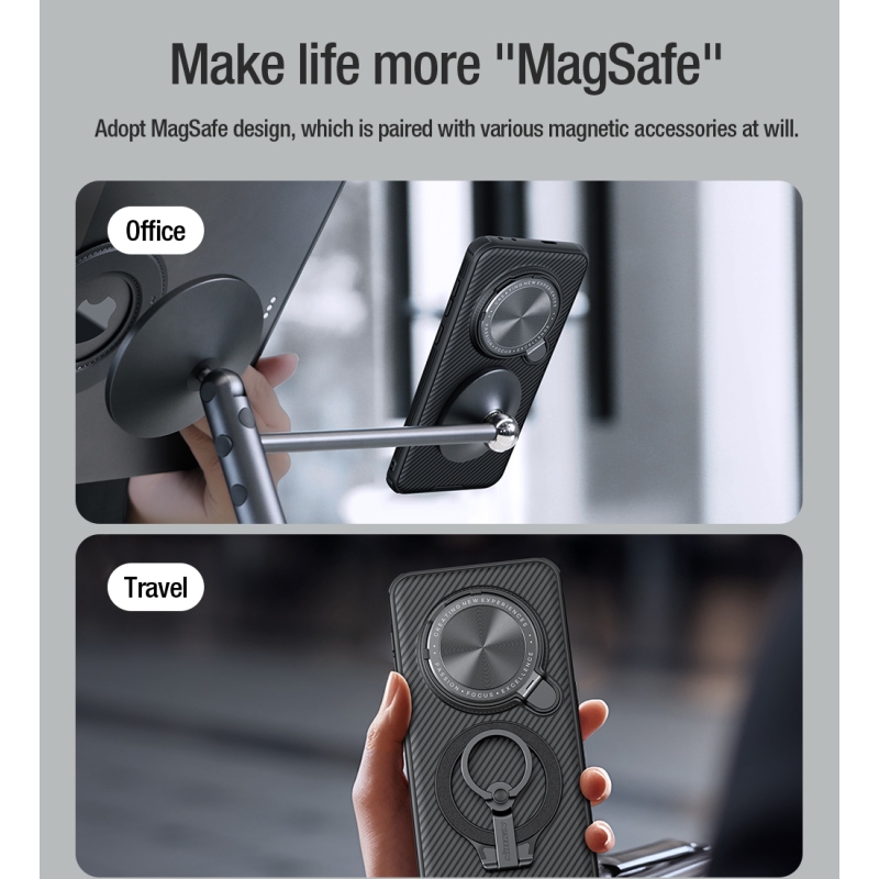 Nillkin CamShield Prop mágneses hátlap a Honor Magic7 Pro fekete színű készülékhez