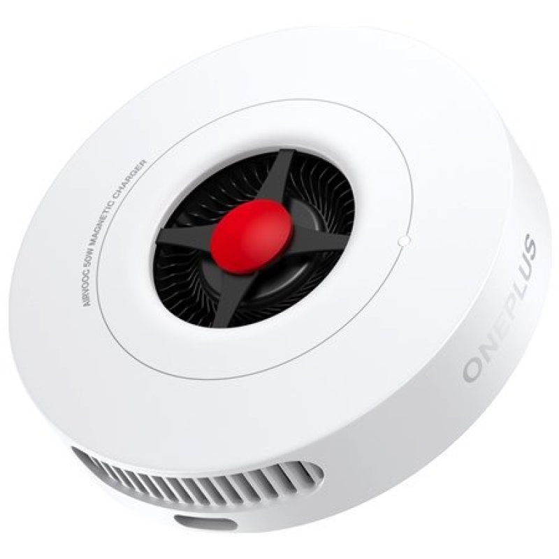 OnePlus AIRVOOC 50W-os mágneses töltő fehér színben