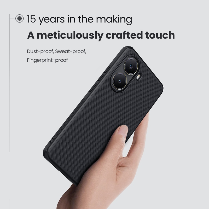 Nillkin Super Frosted PRO hátlap a Poco X7 Pro 5G számára Fekete