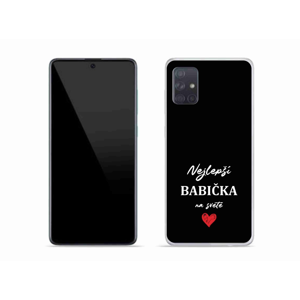 Gél borító mmCase Samsung Galaxy A51 - a legjobb nagymama 1 fekete háttérrel