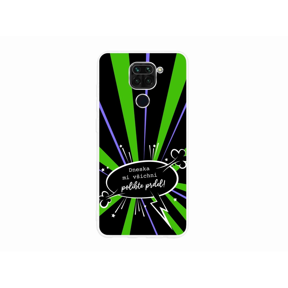 Gél borító mmCase a Xiaomi Redmi Note 9-hez - vicces szöveg 15 fekete háttérrel