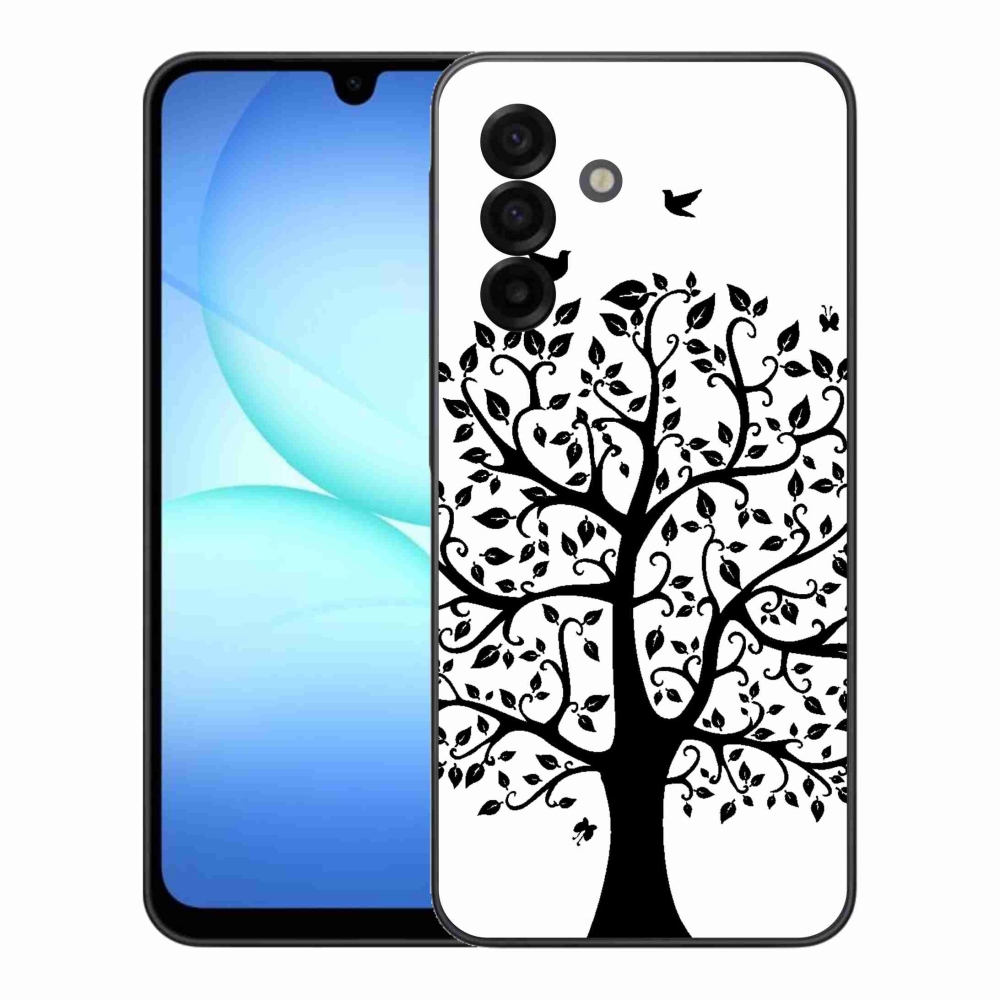 Gél védőhuzat mmCase Samsung Galaxy A17 5G - fekete-fehér fa