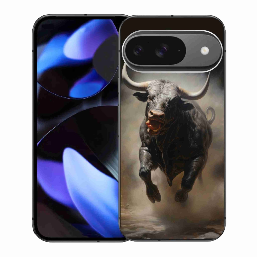 Zselés borítás mmCase a Google Pixel 9/9 Pro készülékhez - dühös bika