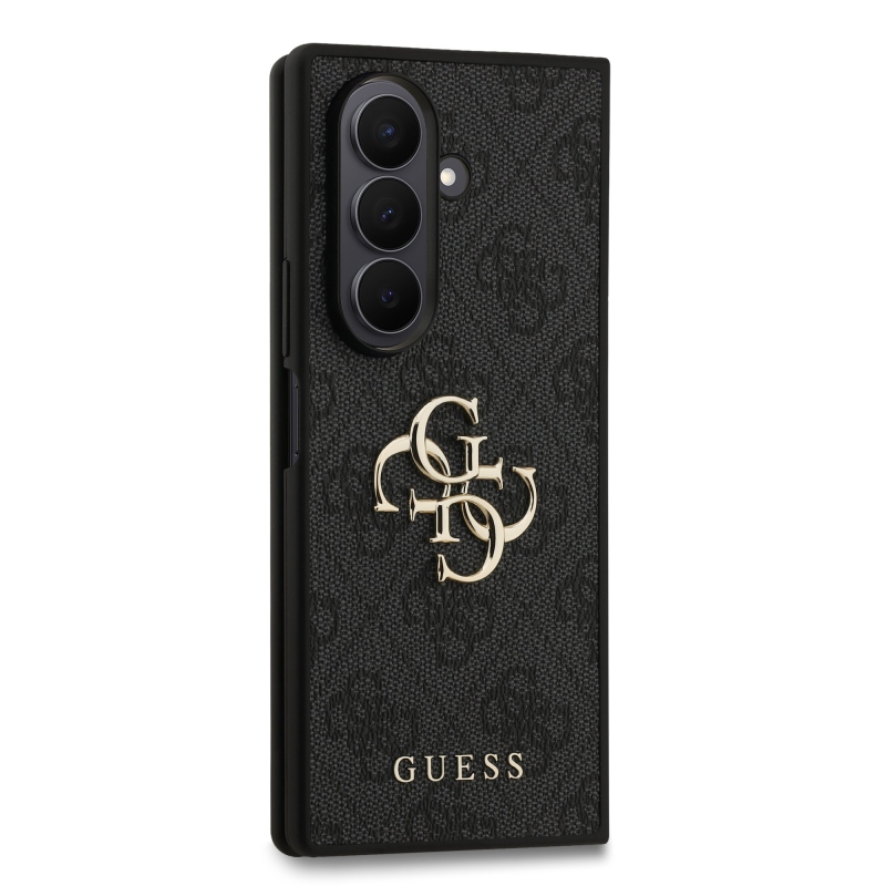 Guess PU 4G fém logó hátlap Samsung Galaxy Z Fold 7 szürke szürke