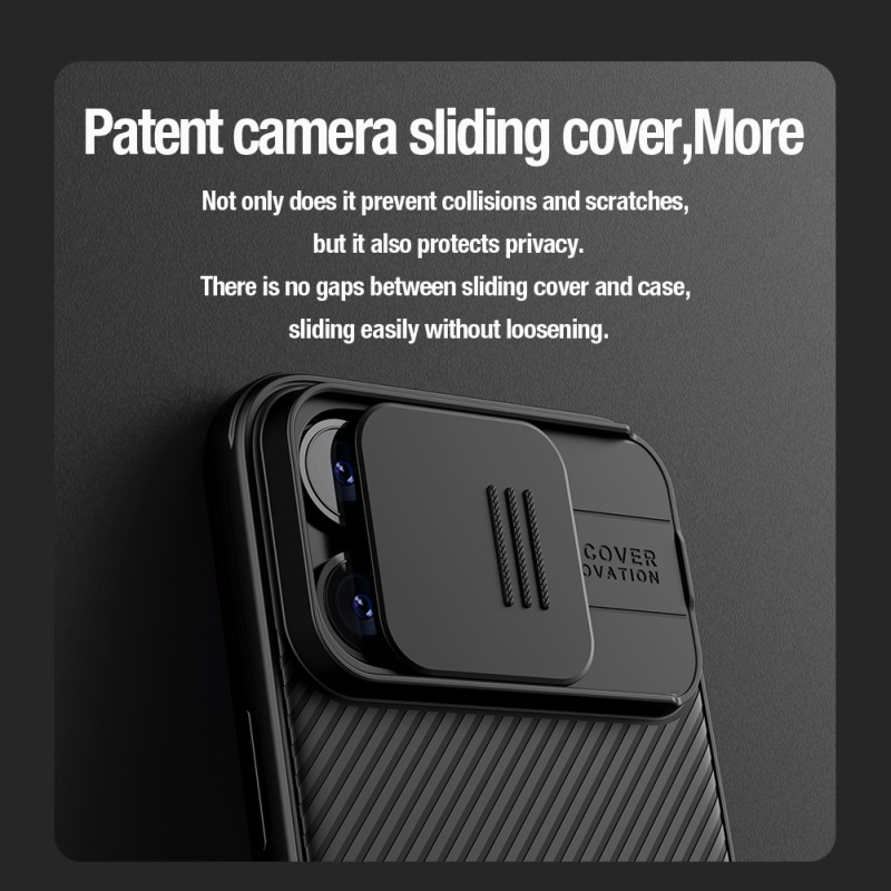 Nillkin CamShield PRO mágneses hátlap Apple iPhone 15 Pro készülékhez Fekete