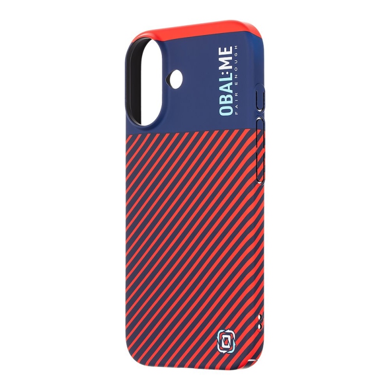 COVER:ME Flossy Stripes Cover for Apple iPhone 16 kék/piros borítás