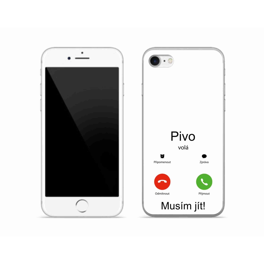 Zselés borítás mmCase iPhone SE (2020) - sörhívások fehér háttérrel