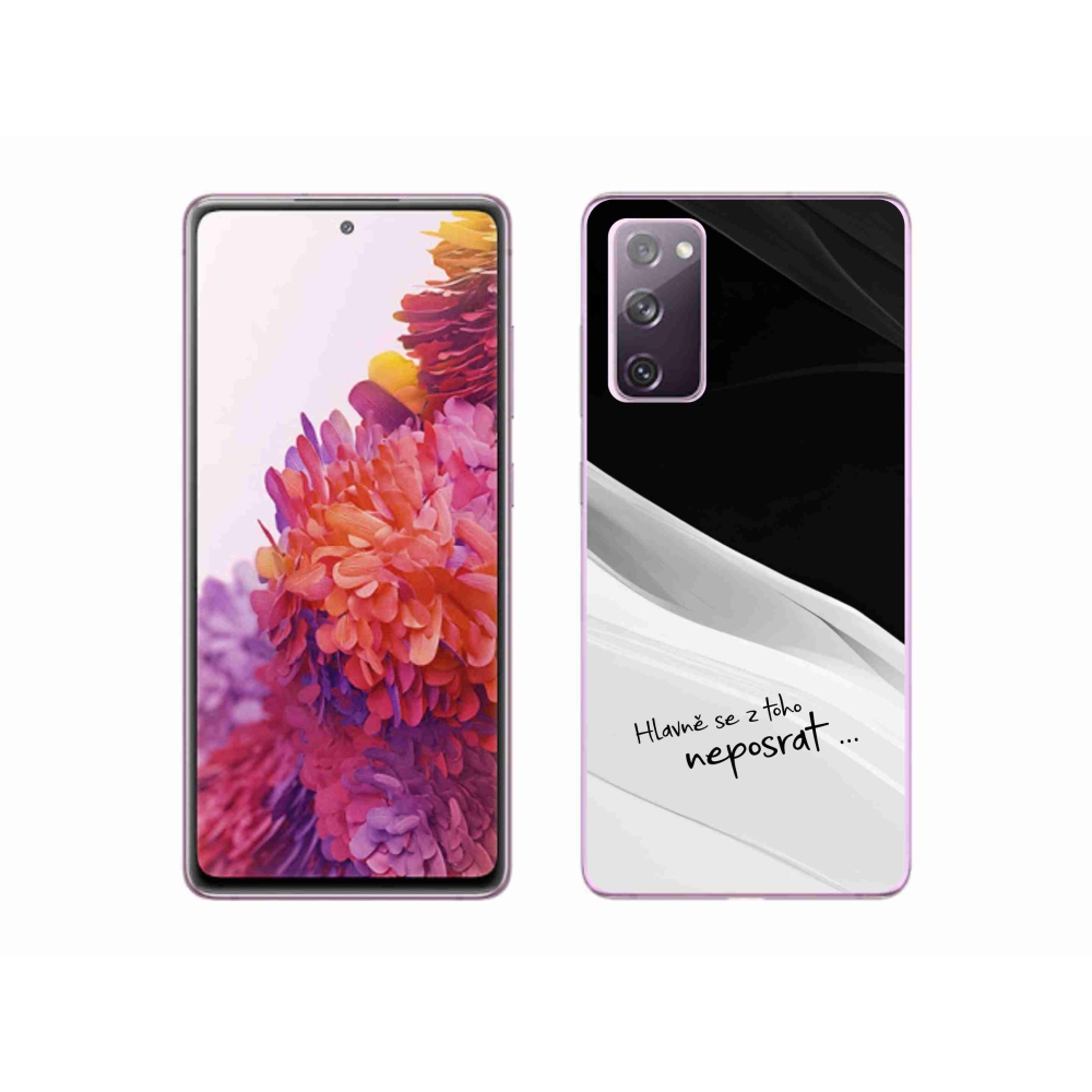 Gél borító mmCase Samsung Galaxy S20 FE készülékhez - vicces szöveg 13 fehér és fekete háttérrel