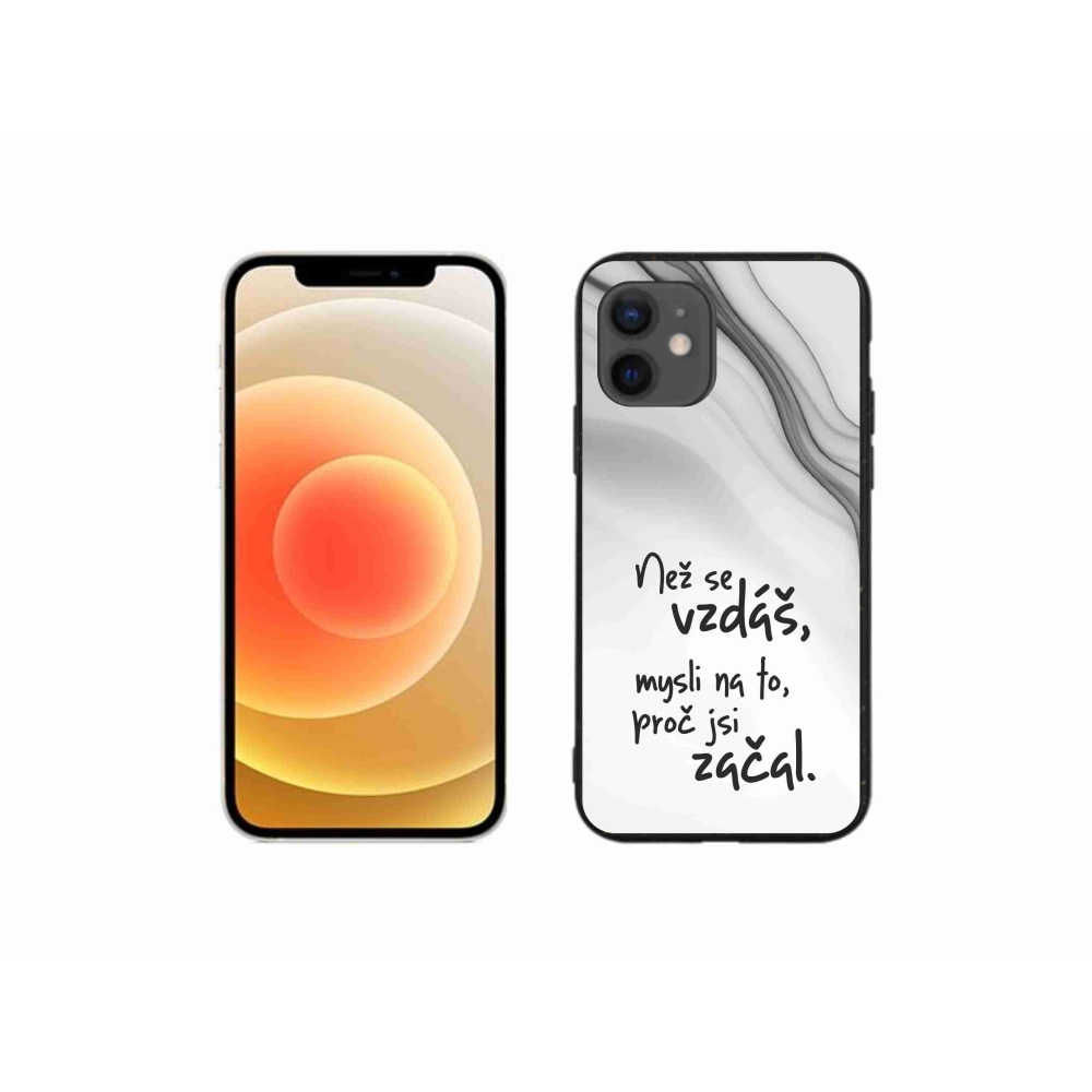 Gél borítás mmCase iPhone 12 mini készülékhez - idézet 2 fehér háttér