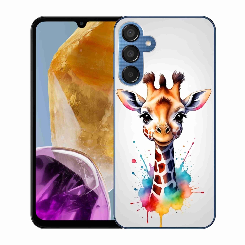 Zselés borítás mmCase Samsung Galaxy M15 5G - zsiráf 1